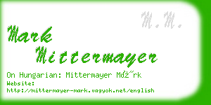 mark mittermayer business card